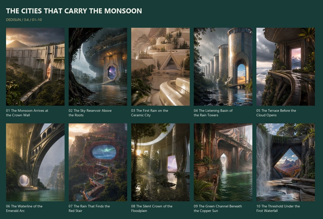 Monsoon collection artworks 01–10